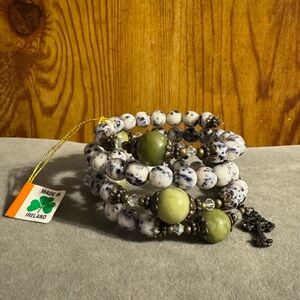 Rosary Wrap Bracelet Stone Ireland Gemstone Beaded Bracelet